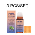 Organic Castor Oil with Rose Quartz Roller - Moisturizing Body, Face & Hair Serum 50ml