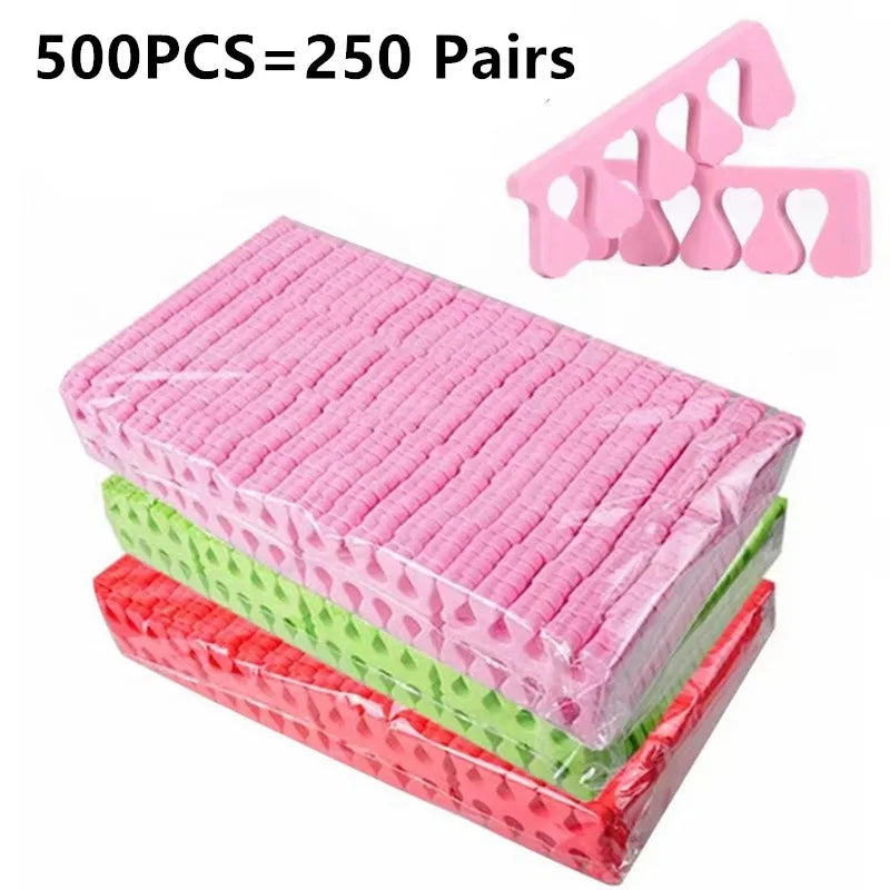 Pink Foam Toe Separators for Manicure Pedicure Nail Art 50/100/500pcs Wholesale
