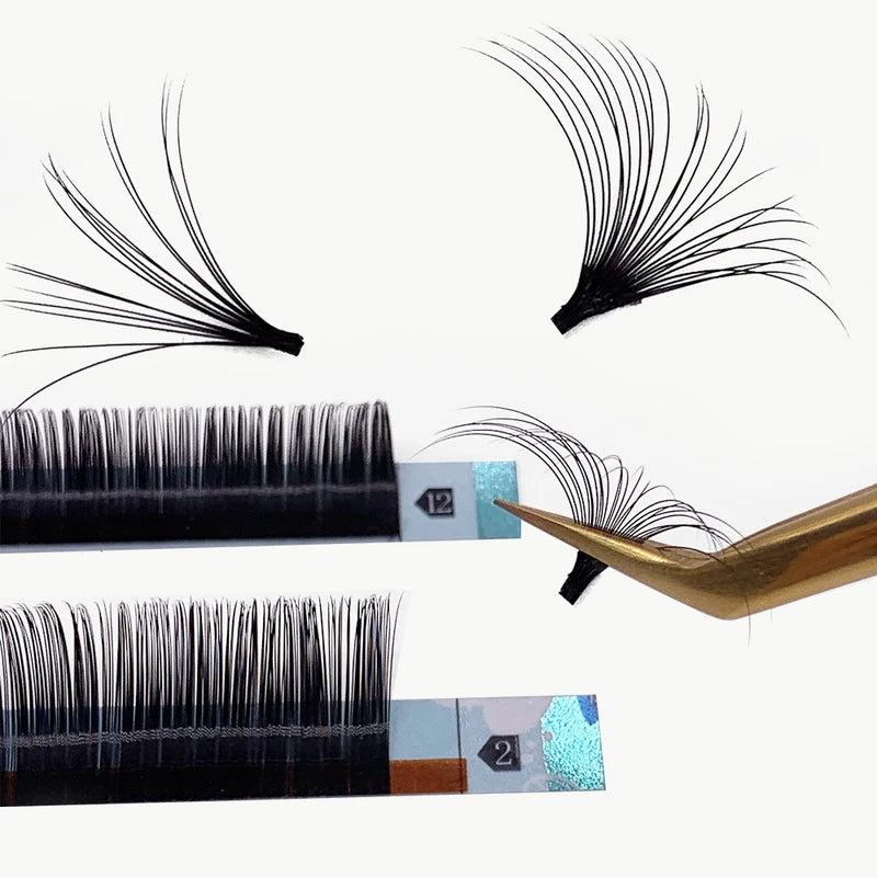 Matte Classic Lash Extensions 7-16mm D+ Curl Premium Silk Eyelashes - Professional Supplies