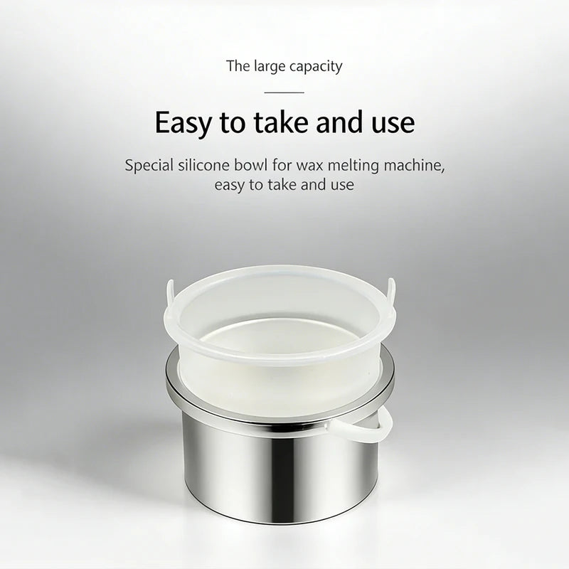 Silicone Wax Melting Bowl for Hair Removal - Heat Resistant, Non-Stick, 500ml