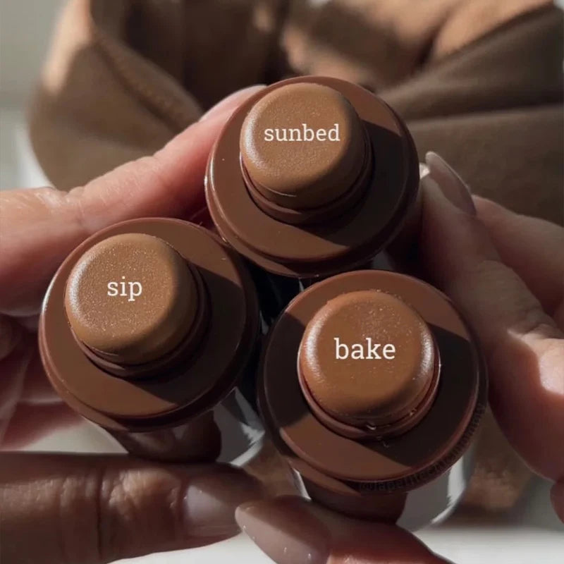 Portable Blush and Bronzer Stick Set - Easy To Apply Makeup for Face & Cheeks