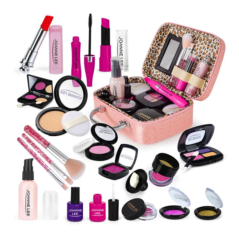 Kids Pretend Makeup Set with Lipstick Nail Paint Educational Toys Play House