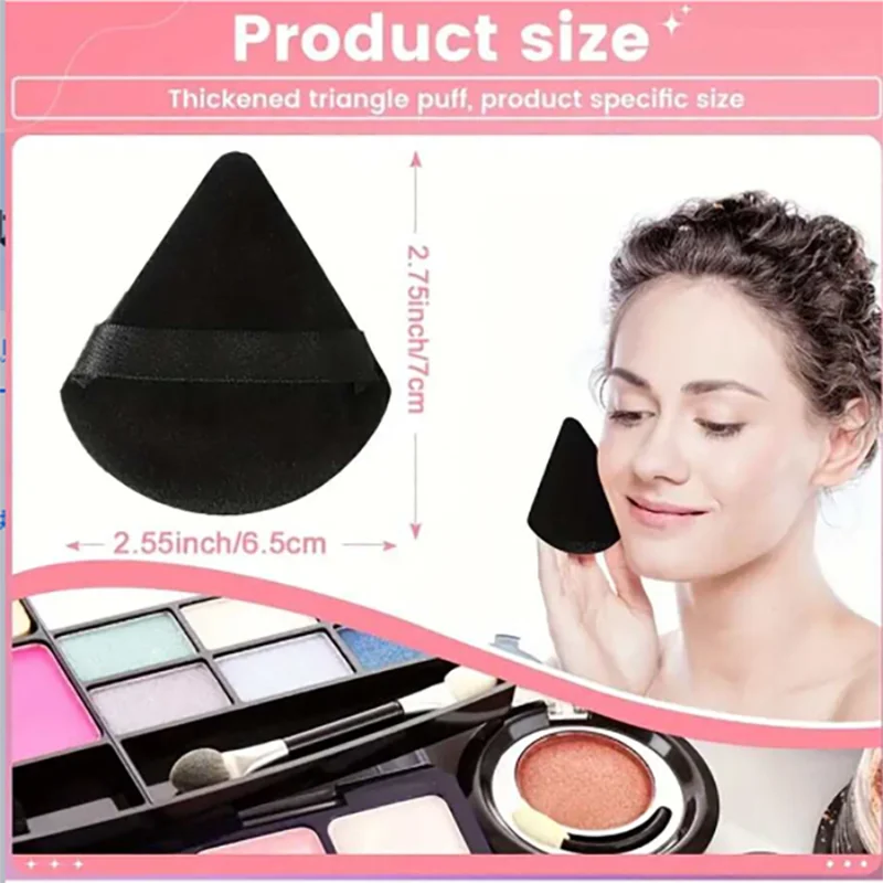 Triangular Makeup Sponge Puffs Set - Soft Skin-Friendly Cosmetic Tools for Home & Travel