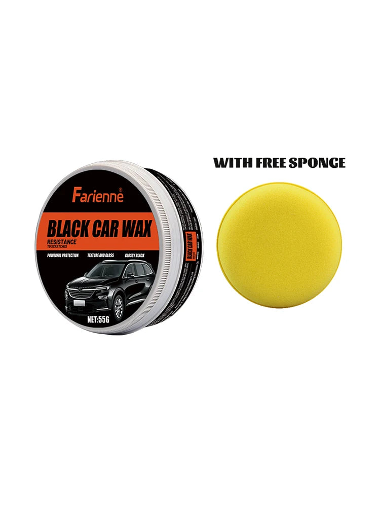 Black Car Wax 55g Nano Polishing Paste Scratch Repair & Hydrophobic Coating