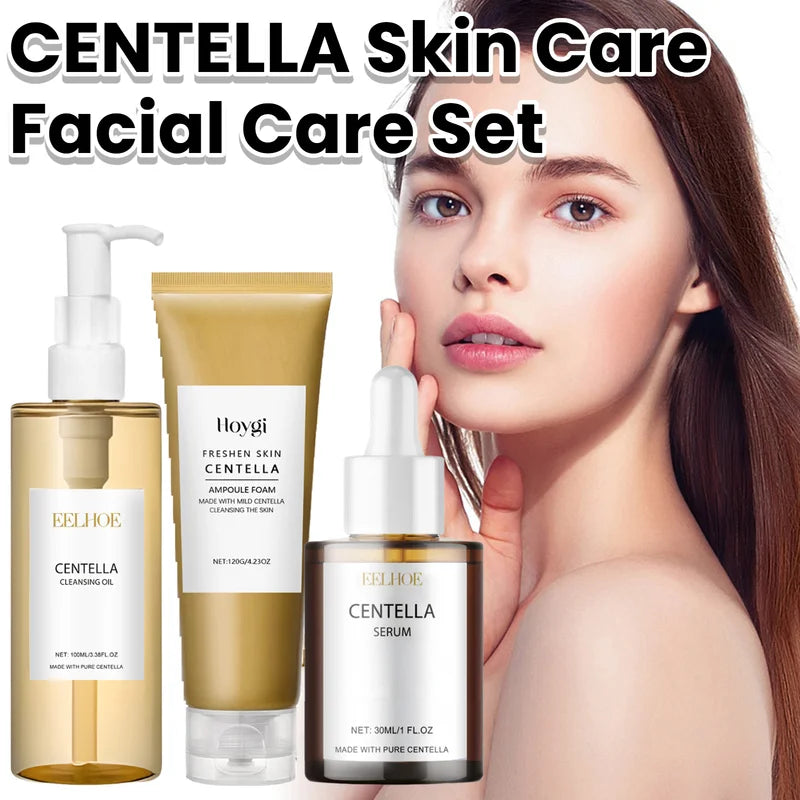 Gentle Centella Makeup Remover Oil & Facial Cleansing Set for Sensitive Skin