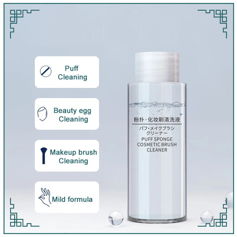 Makeup Brush & Sponge Cleaner Liquid - Gentle 50/80/100ml Makeup Tool Cleaning Solution
