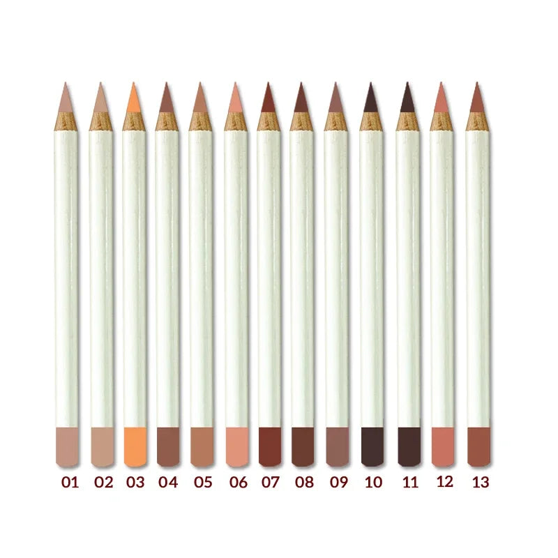 Matte Waterproof Lip & Eyebrow Pencil Set - Vegan, Multi-Color Makeup Kit