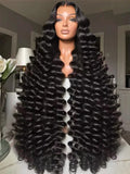 Deep Water Wave Human Hair Wig 13x6 Lace Front Curly Wig for Women