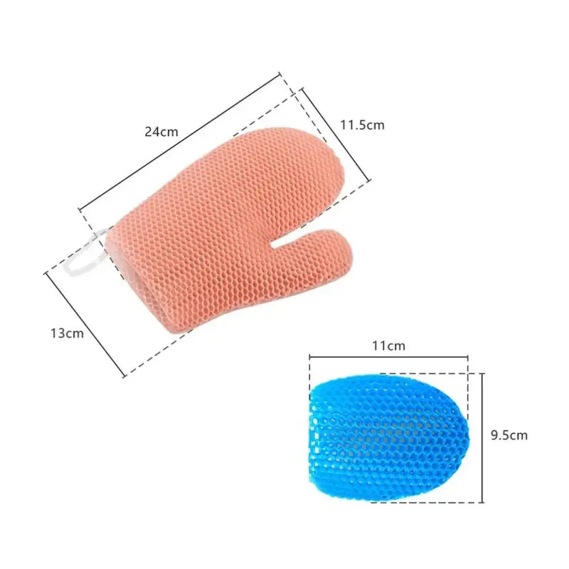 Honeycomb TPU Exfoliating Shower Glove - Quick-Drying Body Scrubber Sponge