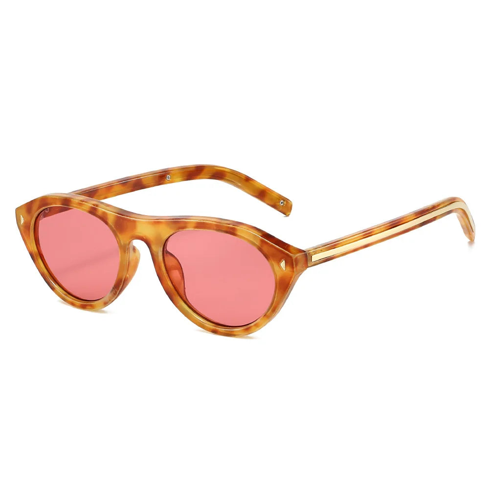 Fashion Triangle Cat Eye Sunglasses for Women Men Small Frame UV400 Gradient Retro