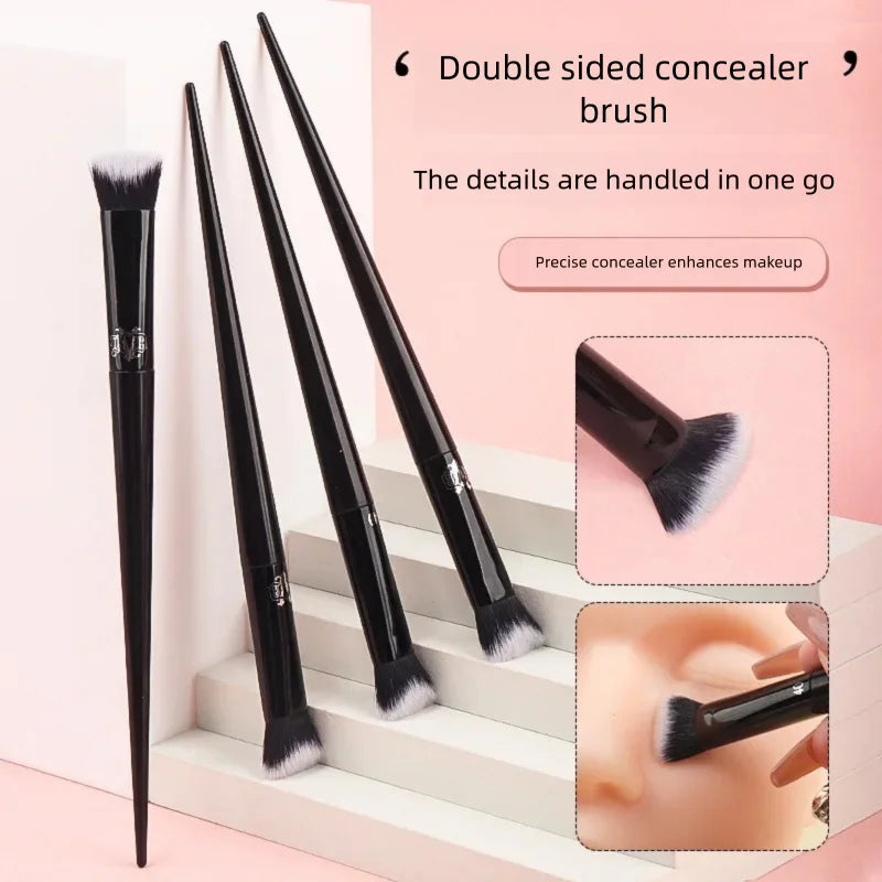 Makeup Brush Set - Soft Fiber Eye Shadow, Foundation, Blush, Concealer, Elegant Black Handle