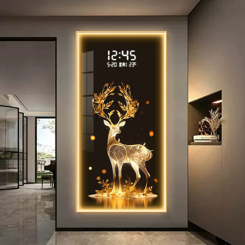 Modern LED Wall Clock for Living Room Bedroom and Hallway Decor