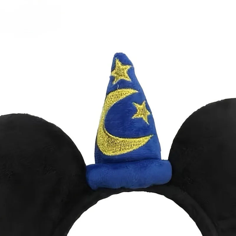 Kids Princess Headband with Minnie Mouse Ears and Star Crescent Design - Multiple Colors