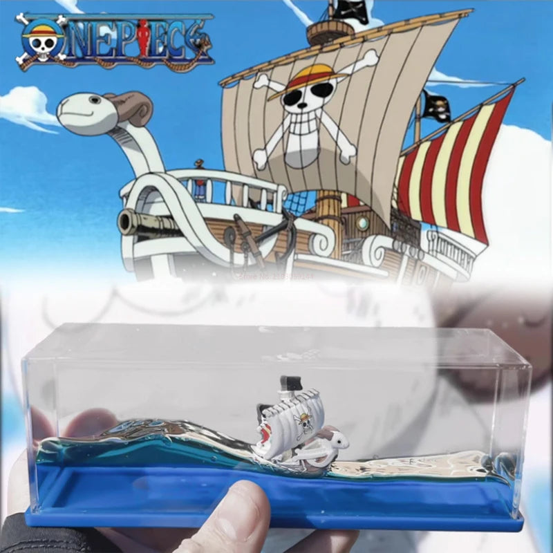 Floating Drift Bottle with 3D Ship Decor - Home Aquarium or Desktop Ornament