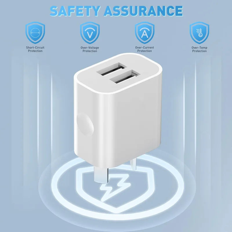 Universal Travel USB Wall Charger 5V 2A Dual Port Power Adapter AU Plug