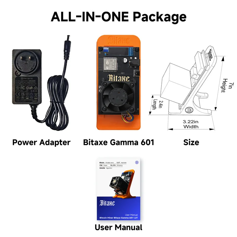 Crypto Mining Machine 1.1-1.2TH/s Open Source Bitcoin Miner with Power Supply