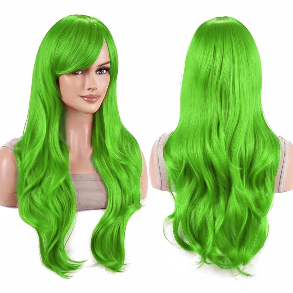 Vibrant Orange Wavy Cosplay Wig for Women - Anime, Halloween & Costume Hair