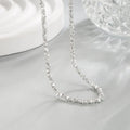 925 Sterling Silver Necklace for Women Simple Charm Choker Birthday Gift Jewelry