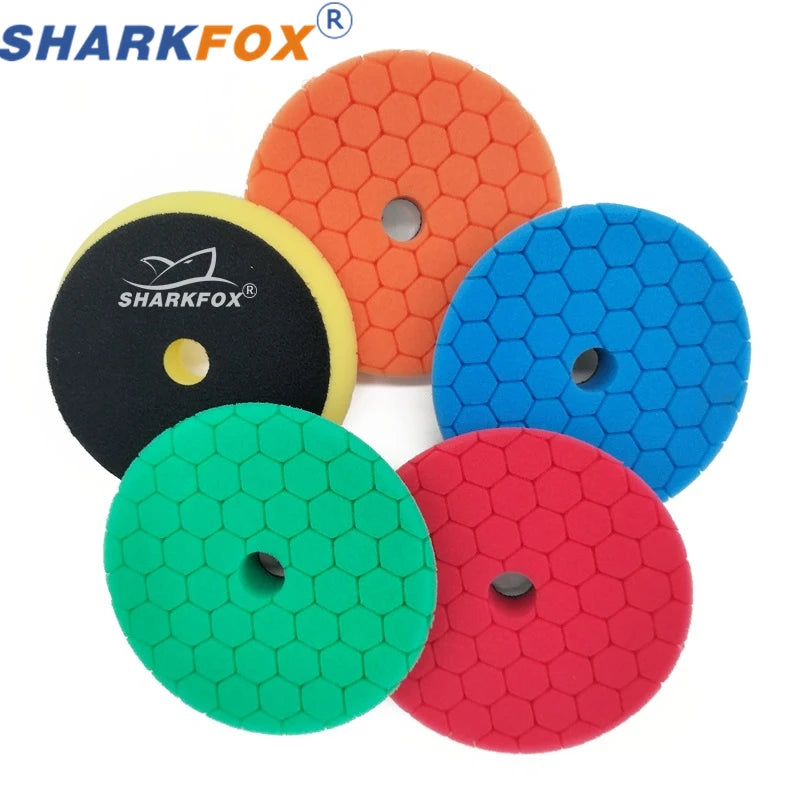 Car Polishing Disc Buffing Pads 5/6 Inch Self-Adhesive Foam for DA/RO Buffing
