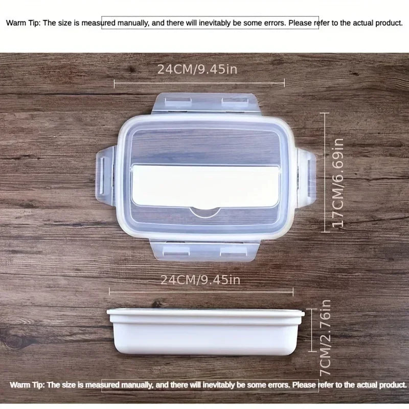 Durable Stainless Steel Bento Lunch Box with 3 Compartments for Office & School