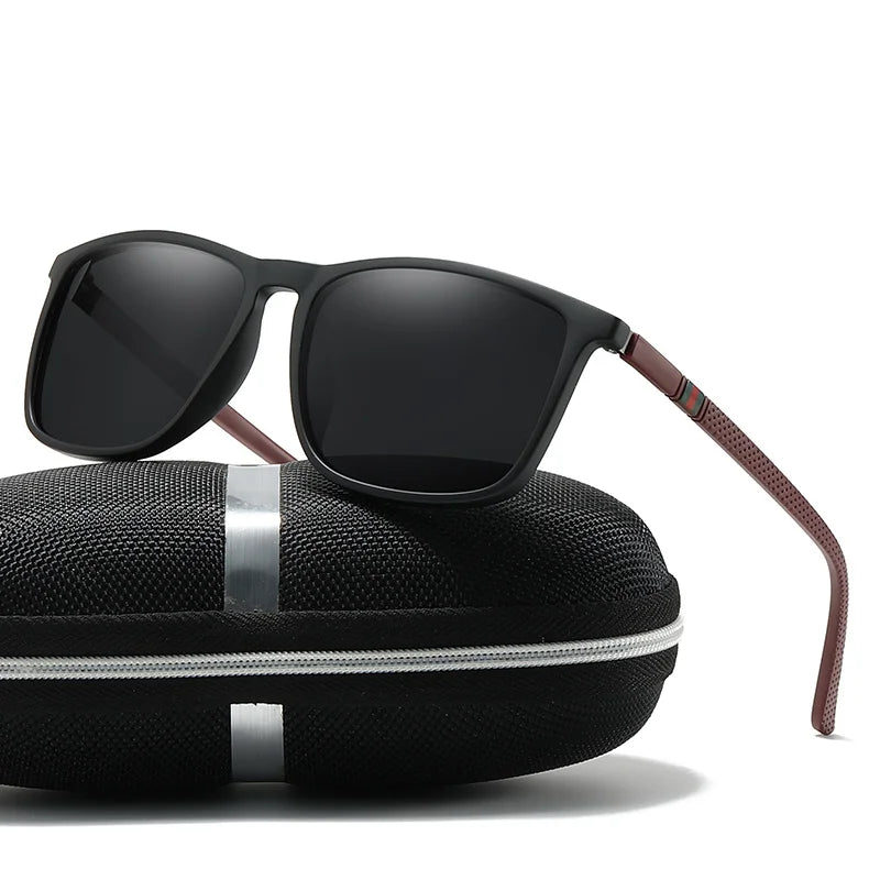 Polarized Sports Sunglasses for Men Lightweight Square UV400 Eyewear