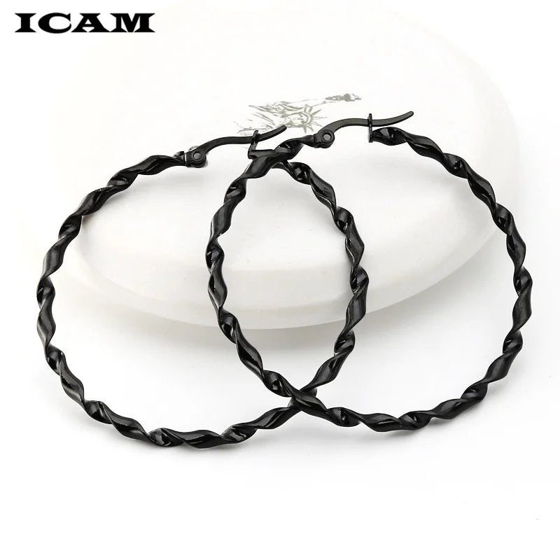 Big Hoop Earrings for Women Gold Silver Rose Gold Bohemian Circle Jewelry Party Accessory
