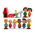 12Pcs Cartoon Snoopy Miniature Toy Figures Set for Collection and Cake Decoration