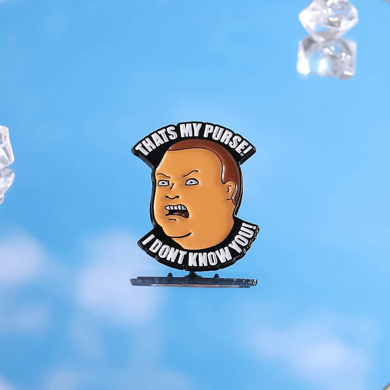 That's My Purse Enamel Pin Funny Boy Cartoon Brooch Lapel Backpack Badge Gift