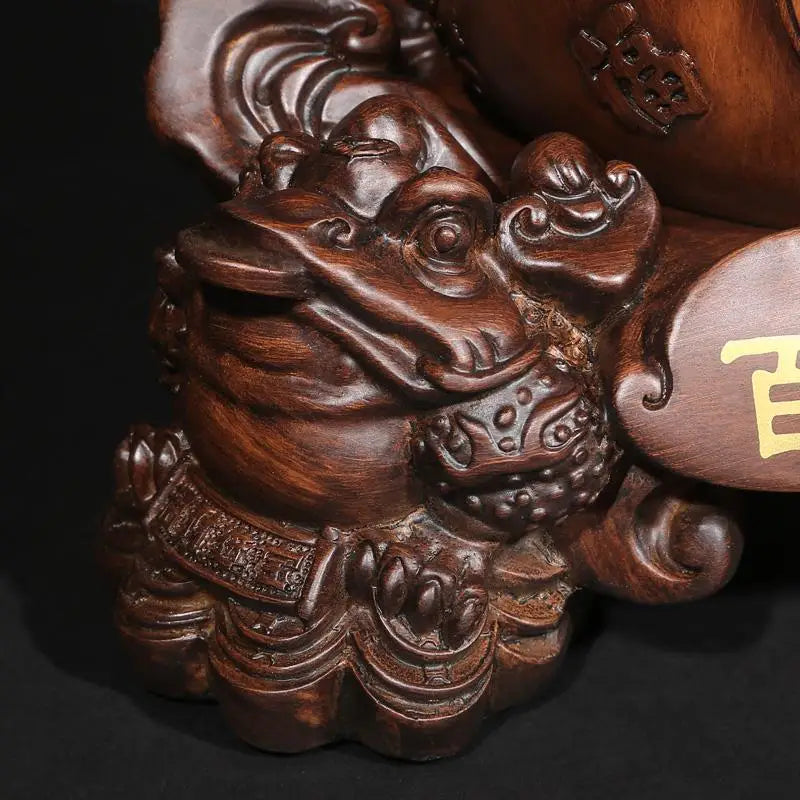 Fortune Gourd Ornament Home Decor Figurine - Gold & Green Resin Decorations