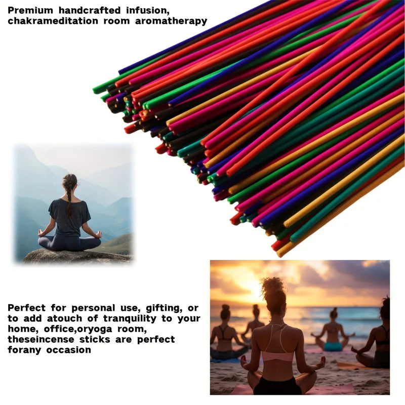 Mixed Scented Incense Sticks Set - Bamboo Aromatherapy for Meditation Yoga & Home