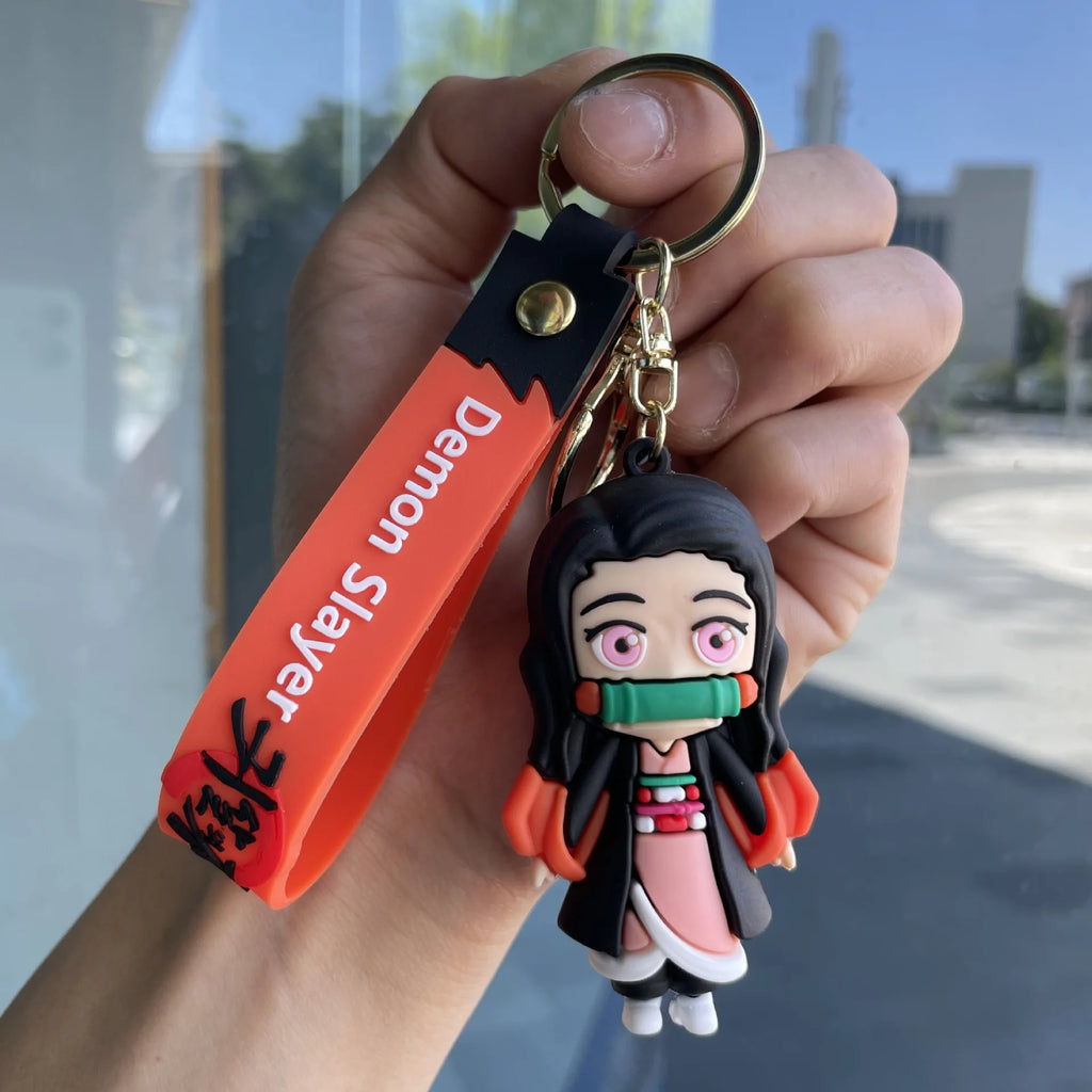 Anime Ghost Slayer Blade Keychain - Cute Bag Pendant Gift for Fans