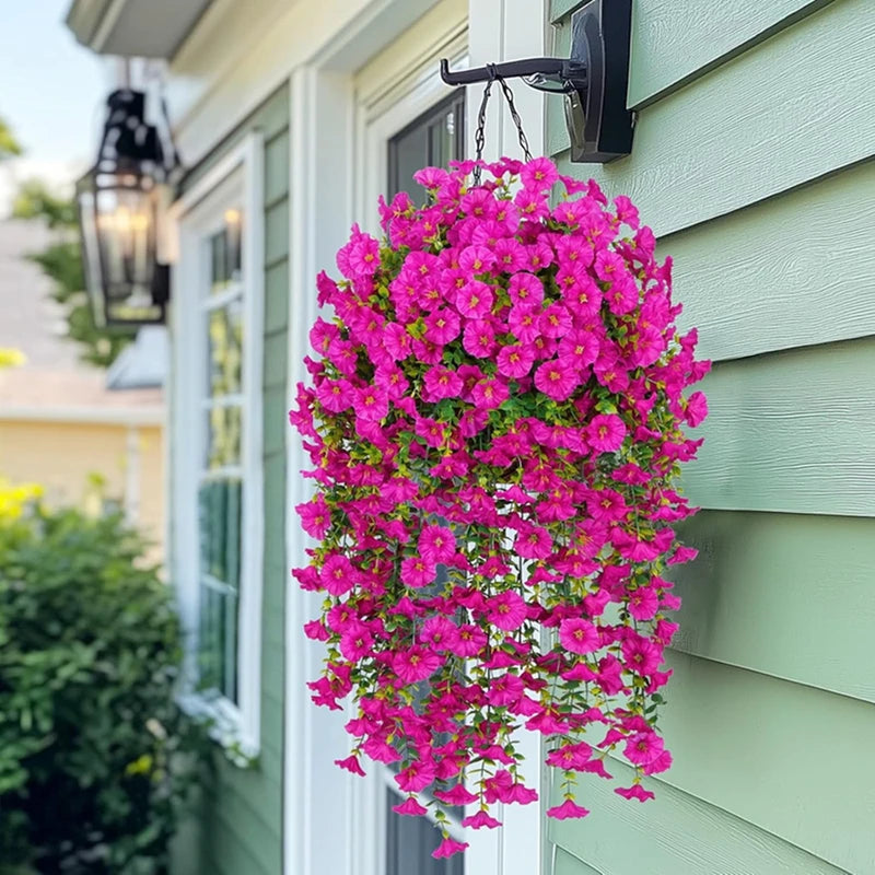 Artificial Flower Vine Morning Glory for Wedding Home Garden Decor - 75cm