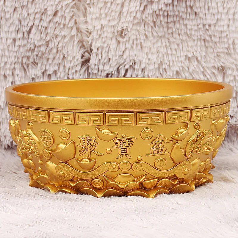 Decorative Copper Ruyi Cornucopia Bowl for Home & Shop Blessing Gifts - 1Pc
