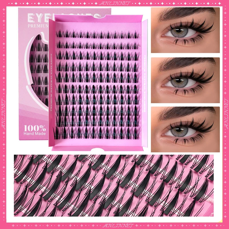 DIY Fluffy Lash Clusters 10-18mm for Natural Eye Makeup | Self Application