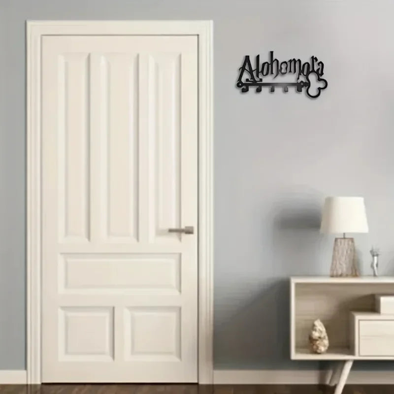 Wall Key Holder Rack with Metal Hooks - Stylish Adhesive Organizer for All Essentials