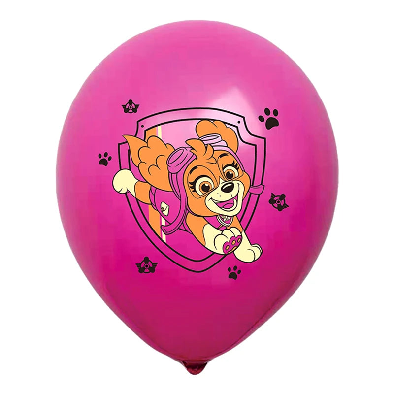 10-Pack Paw Patrol Latex Balloon Set for Kids Birthday & Baby Shower Decorations