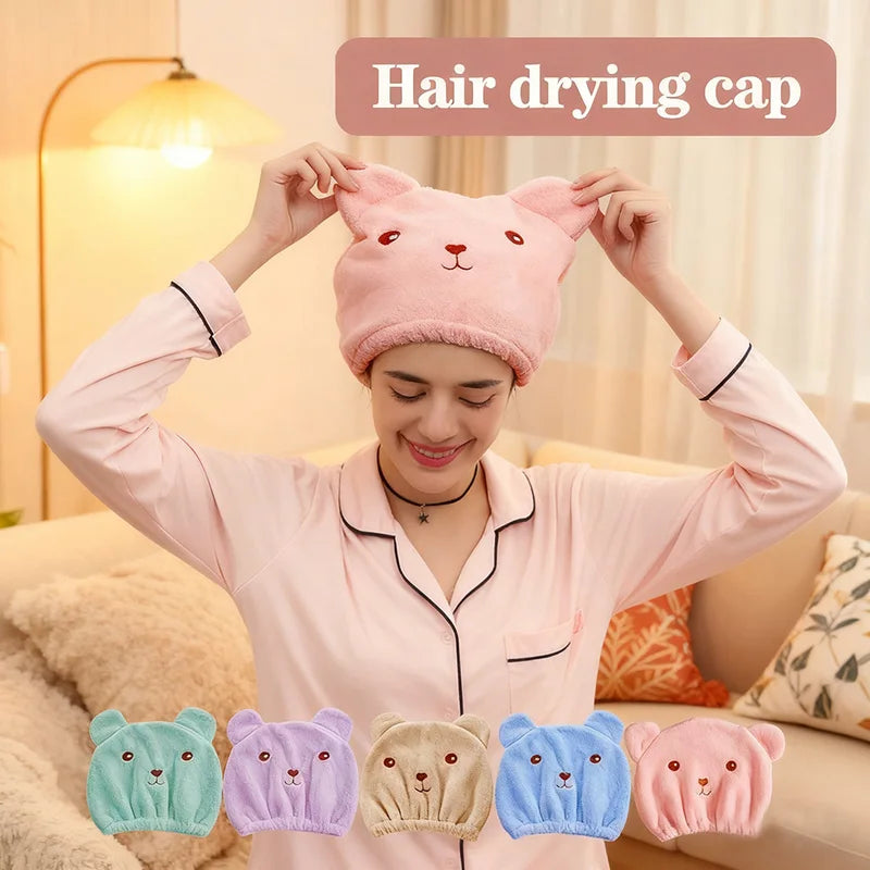 Dry Hair Cap for Women Microfiber Shower Towel - Soft Absorbent Quick-Drying