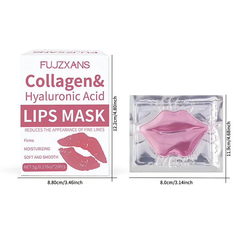 Pink Lip Mask Sheets for Skincare, Moisturizes & Reduces Dark Spots - 20 Pack