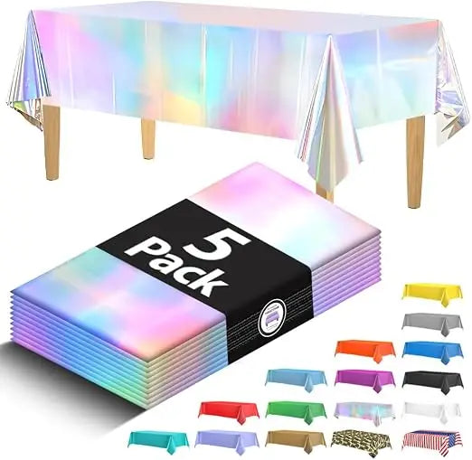 Disposable Color Tablecloth Waterproof 137x183cm for Wedding Party Holiday Dinner