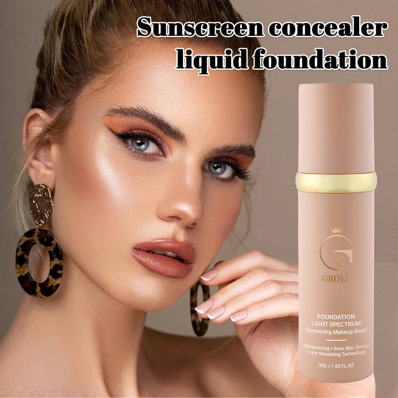 4-in-1 Liquid Foundation Concealer SPF 50 Hydrating Full Coverage Makeup Serum
