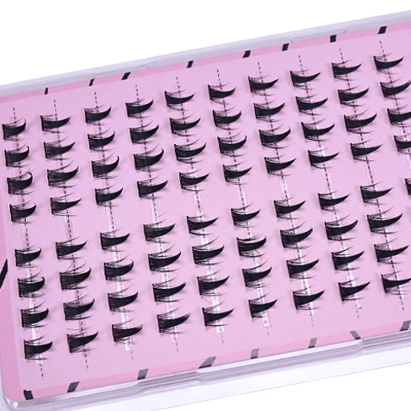 DIY Self-Adhesive Cluster False Eyelashes 10 Rows/Box, Natural Look, Glue-Free