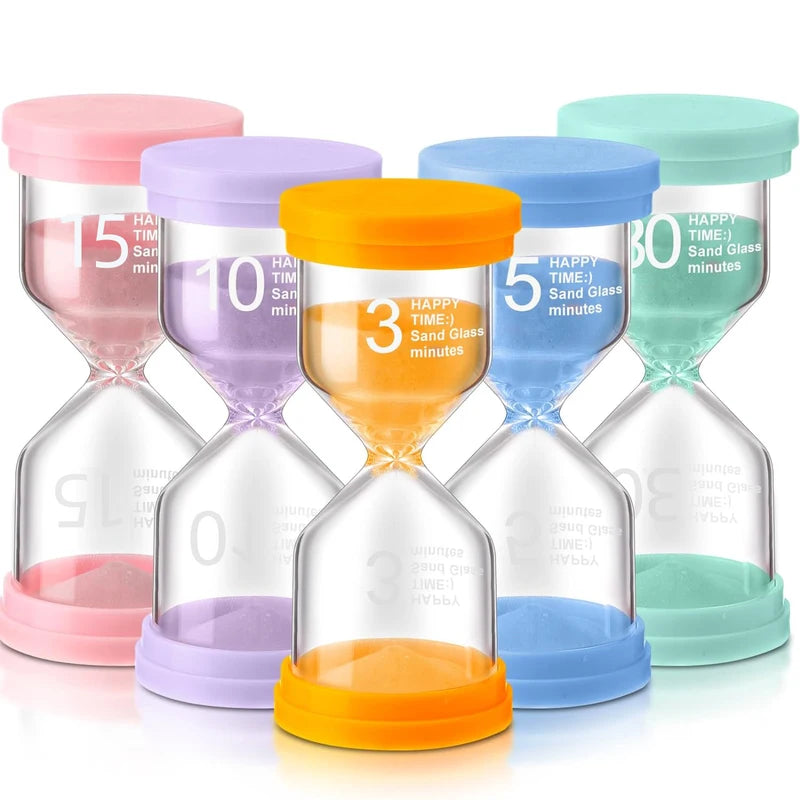 Colorful Hourglass Sand Timer Kids Gift - 3 to 30 Minutes Home Decor