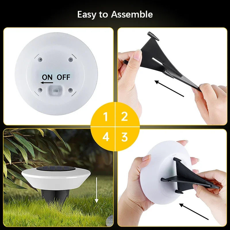 LED Solar Ground Lights Waterproof Outdoor Garden Pathway Lawn Decor 1-8pcs