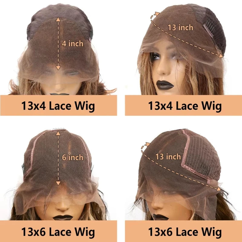 36 Inch Human Hair Wigs with HD Lace Front Brazilian Body Wave for Women - Preplucked & Thick