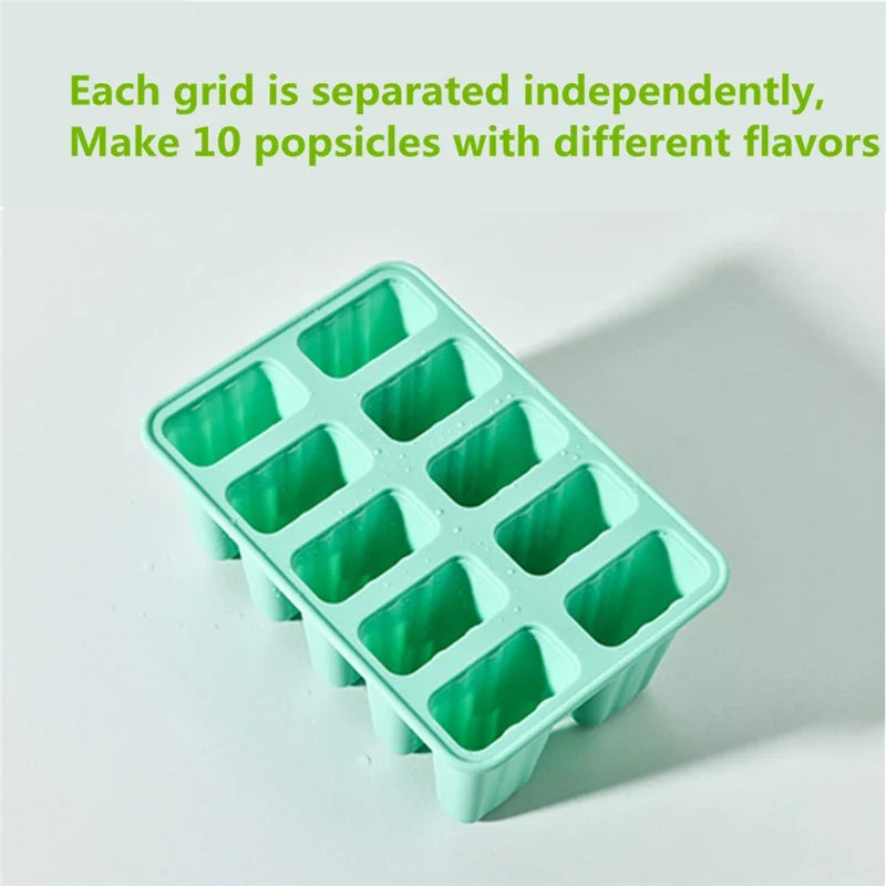 Silicone Ice Pop Molds 6/10 Holes BPA-Free Reusable Freezer & Oven Safe