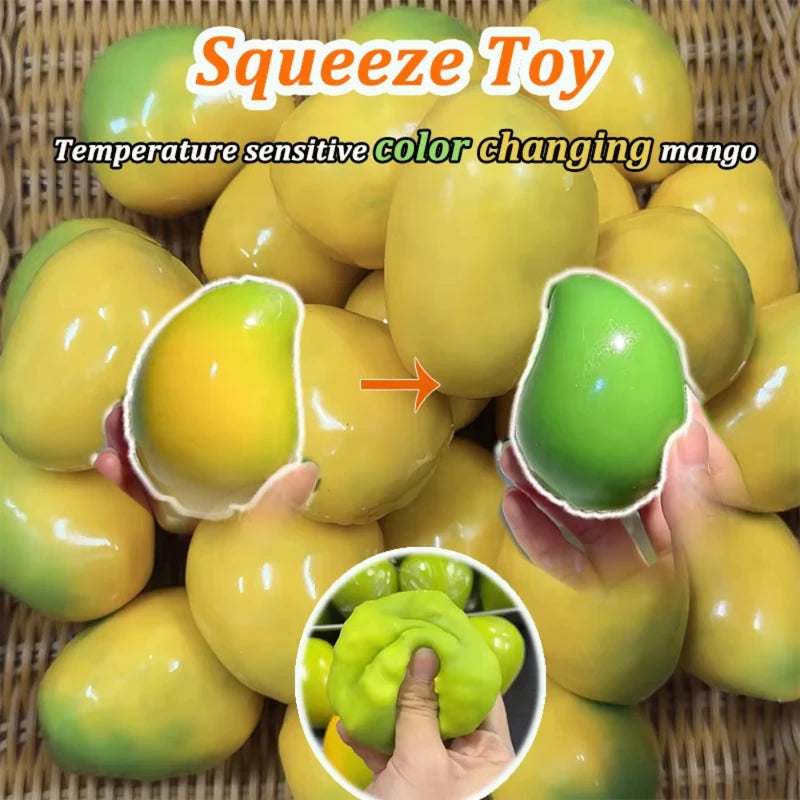 Crispy Mango Squeeze Stress Ball - Sensory Fidget Toy for Adults