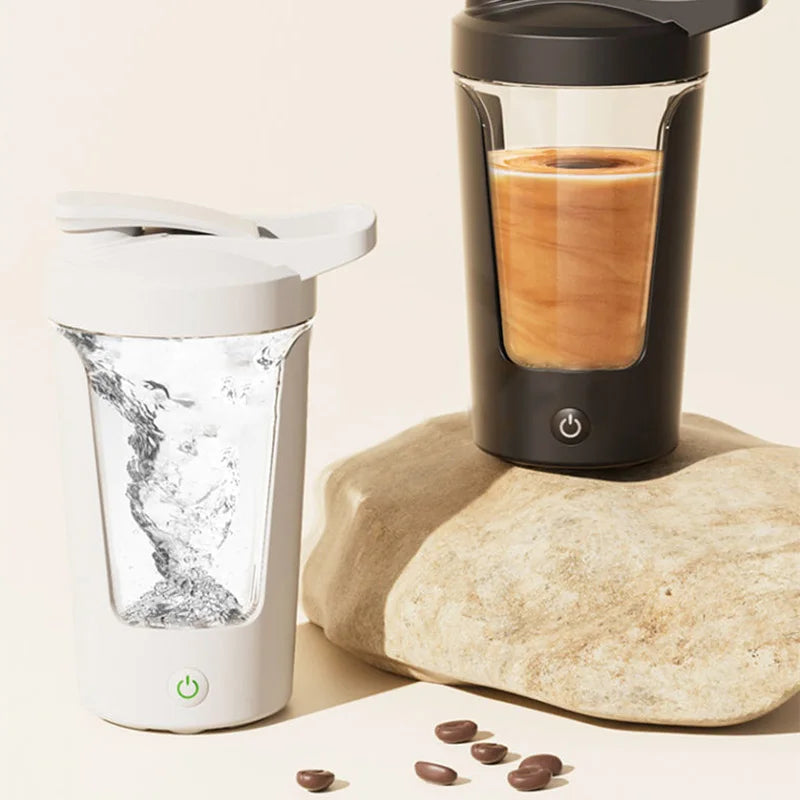 450ml Portable Electric Protein Shaker Bottle - Rechargeable Water & Meal Replacement Drink Mixer
