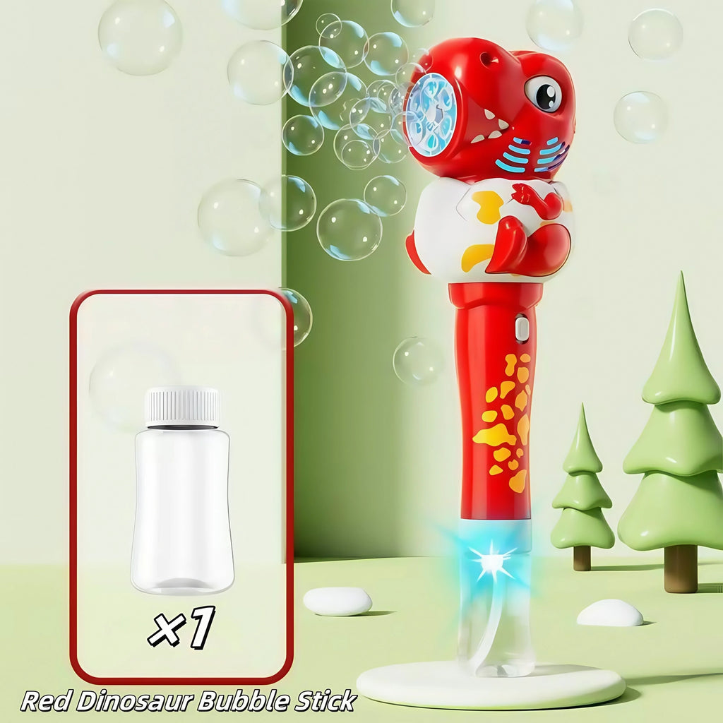 Automatic Bubble Machine for Kids Cartoon Dinosaur Giraffe Luminous Bubble Toy