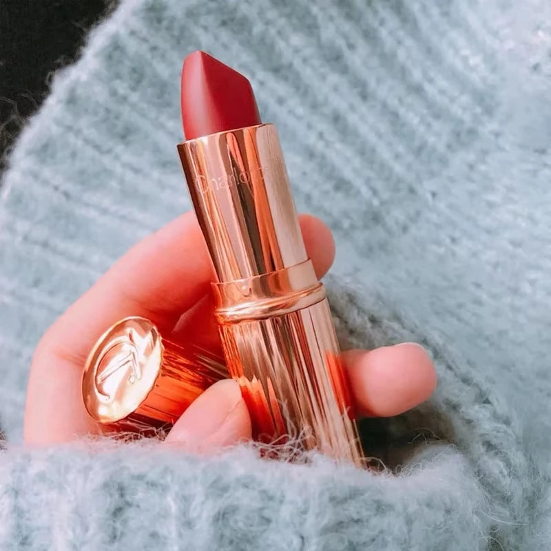 Buildable Hydrating Waterproof Lip & Cheek Makeup Set with Brush - Matte Lipstick & Setting Spray