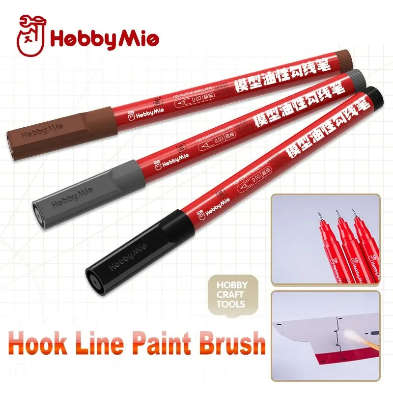Hobby Paint Pen Model Set - Ultra-Fine Oily Waterproof Coloring Tools for DIY Hobby Models